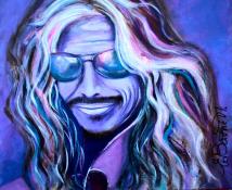 The amazing, demon of screamin ... Steven Tyler (60 x 60 cm) (acrylic)